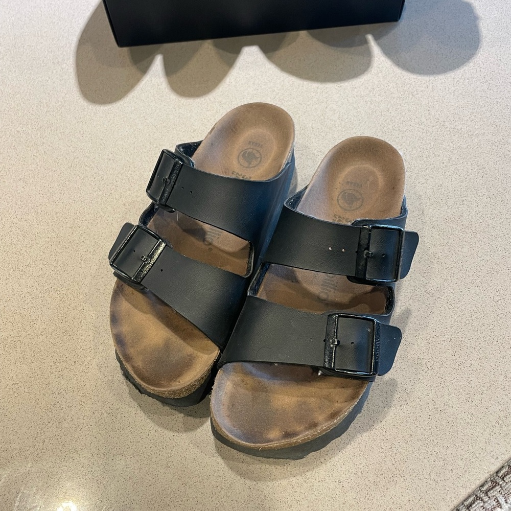 Birkenstock Black and Brown Sandals